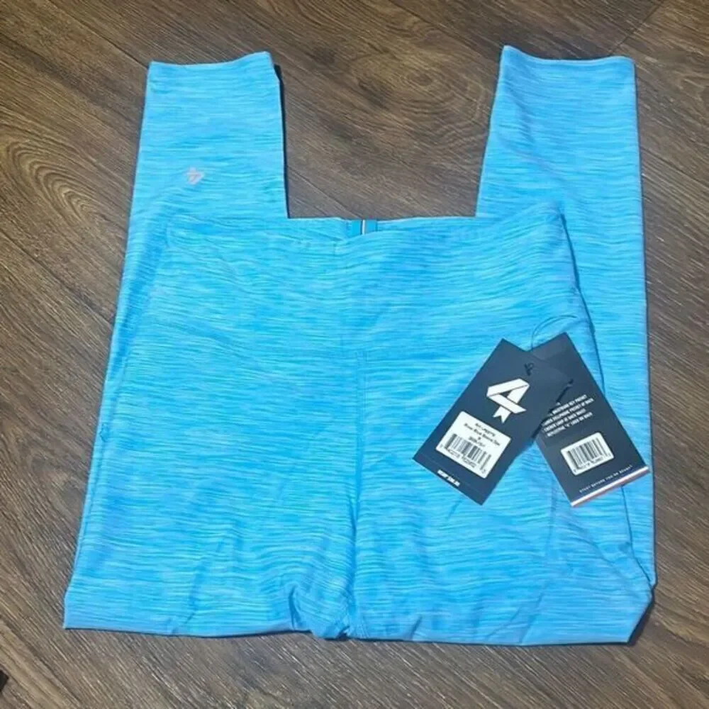 NWT FourLaps Womens River Blue Space Dye Arc‎ Compression Leggings Size Small